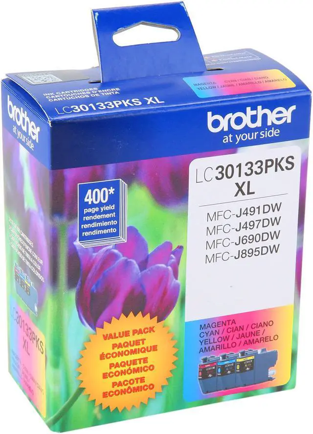 Alt view image 3 of 3 - Brother LC30133PKS High Yield Ink Cartridge - Combo Pack - Cyan/Magenta/Yellow
