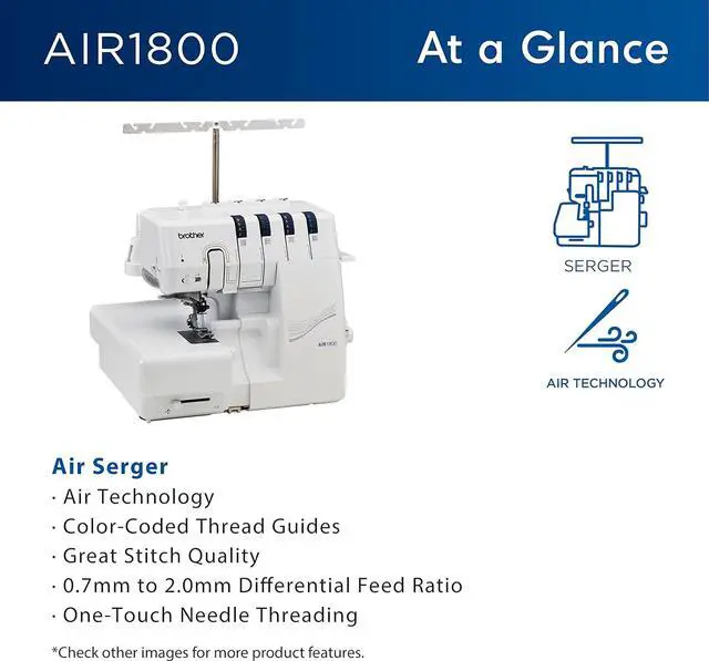 Alt view image 2 of 3 - Brother AIR1800 Air Serger