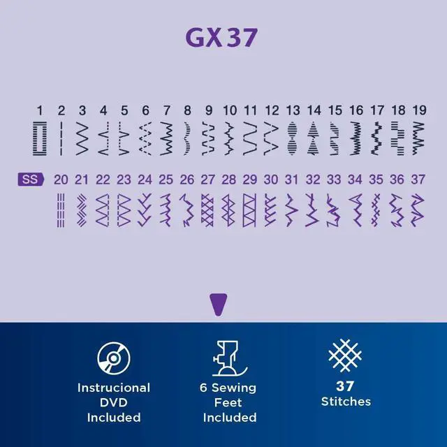 Alt view image 3 of 3 - Brother GX37 37-Stitch Sewing Machine