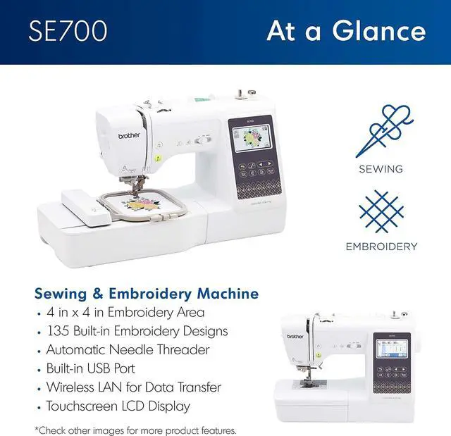 Alt view image 2 of 3 - Brother Computerized Sewing & Embroidery Machine