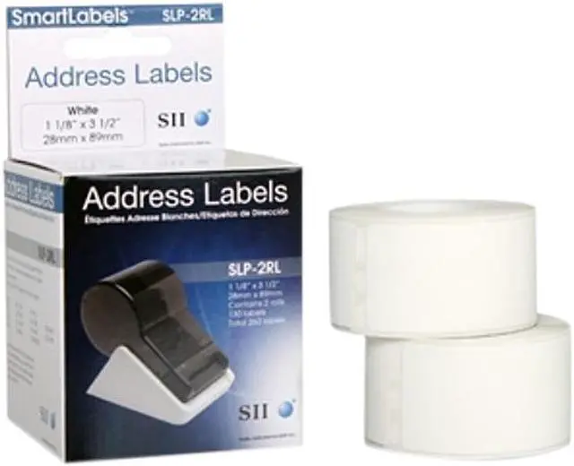 Main image of Seiko Self-Adhesive Address Labels, 1-1/8 x 3-1/2, White, 260/Box