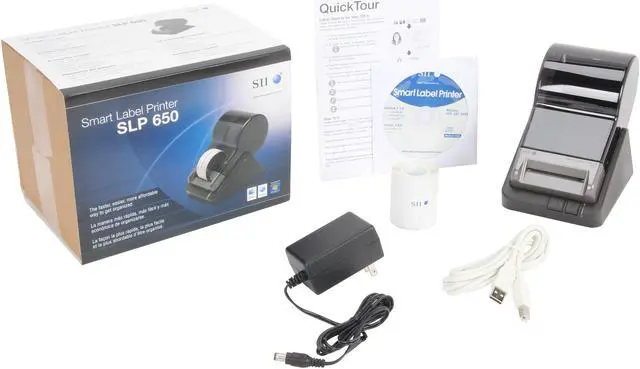 Alt view image 7 of 6 - Seiko SLP 650 2.28" Direct Thermal Label Printer, 300 dpi, USB - Windows, Mac OS, or Linux