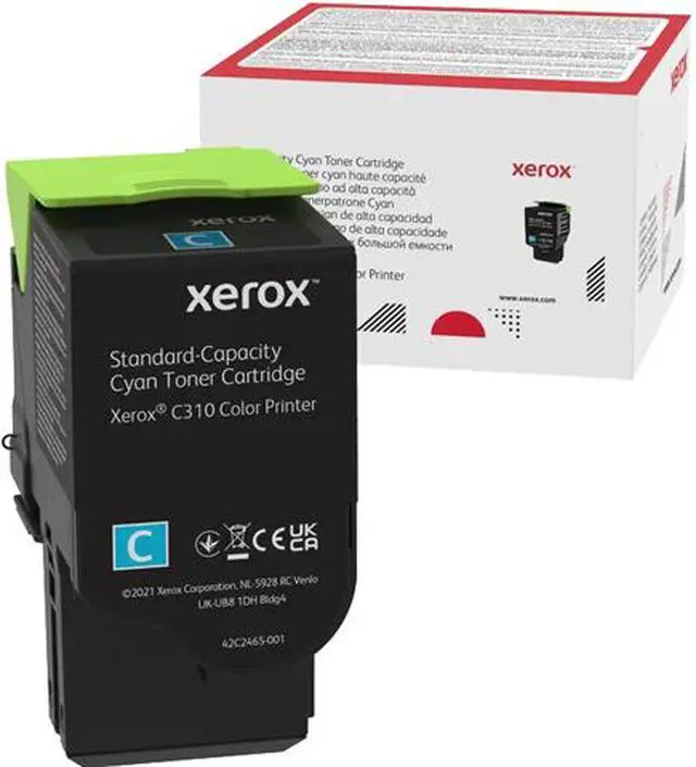 Main image of Genuine Xerox Cyan Standard Capacity Toner Cartridge, Xerox C310 Color Printer, (Use & Return)