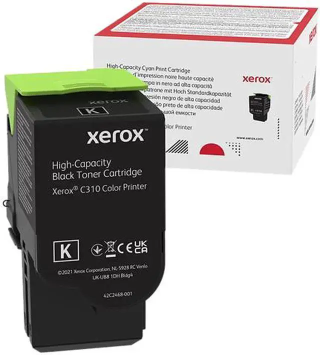 Main image of Genuine Xerox Black High Capactiy Toner Cartridge, Xerox C310 Color Printer, (Use & Return)