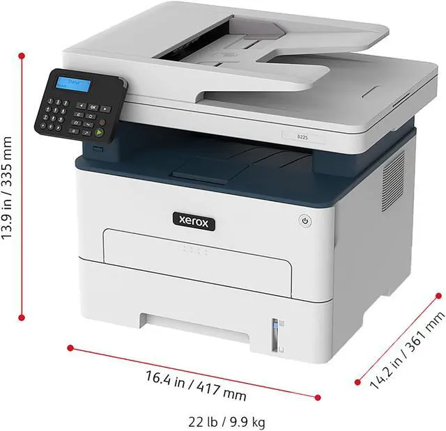 Alt view image 4 of 4 - Xerox B225/DNI MFC / All-In-One Up to 34 ppm Monochrome Ethernet (RJ-45) / USB / Wi-Fi Laser Printer