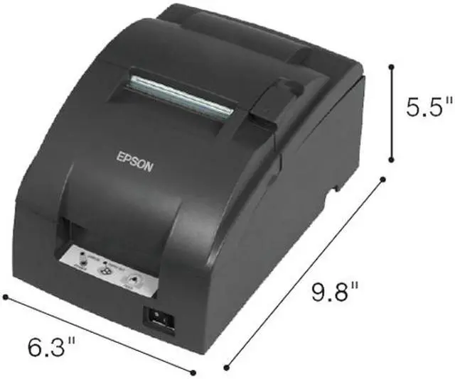 Alt view image 2 of 2 - Epson TM-U220i Omnilink Impact POS Receipt Printer & Controller, Ethernet, USB, Serial, Intelligent Interface, Gray - C31C514815