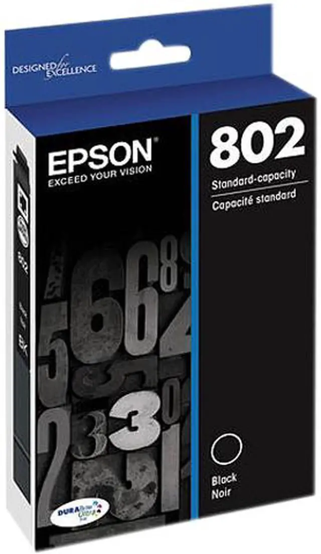 Main image of EPSON DURABrite Ultra 802 T802120S Ink Cartridges, 900 Pages - Black