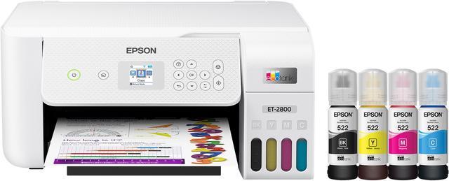  Epson EcoTank Wireless Color All-in-One Cartridge-Free ET-3850  Supertank Inkjet Printer for Home Office, Scanner, Copier, ADF and  Ethernet, Mobile Printing, with Bonus Black Ink Bottle & USB Cable : Office  Products