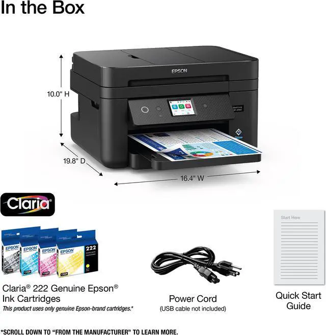 Alt view image 20 of 20 - Epson WorkForce WF-2960 All In One Printer