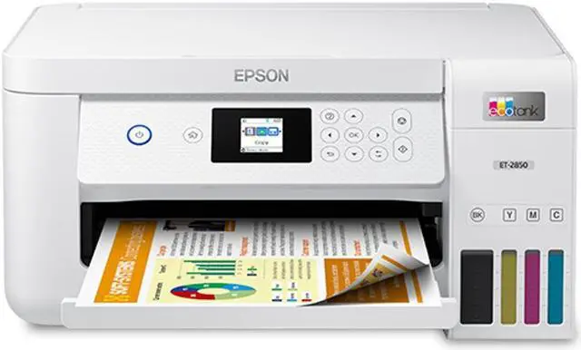 Alt view image 4 of 7 - Epson EcoTank ET-2850 Wireless Color All-in-One Cartridge-Free Supertank Printer with Scan, Copy and Auto 2-sided Printing - Refurbished 1-Year Limited Warranty