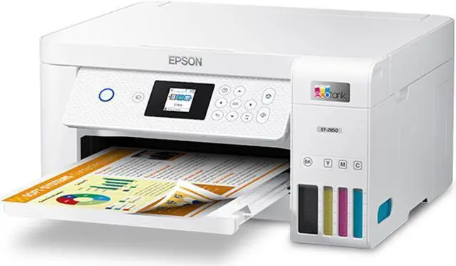 Alt view image 5 of 7 - Epson EcoTank ET-2850 Wireless Color All-in-One Cartridge-Free Supertank Printer with Scan, Copy and Auto 2-sided Printing - Refurbished 1-Year Limited Warranty