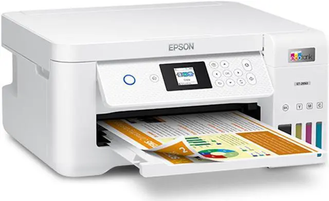Alt view image 6 of 7 - Epson EcoTank ET-2850 Wireless Color All-in-One Cartridge-Free Supertank Printer with Scan, Copy and Auto 2-sided Printing - Refurbished 1-Year Limited Warranty