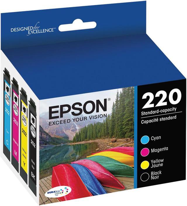 Epson T220 DURABrite Ultra Black & Color Ink Cartridge Multi-Pack  T222120-BCS 