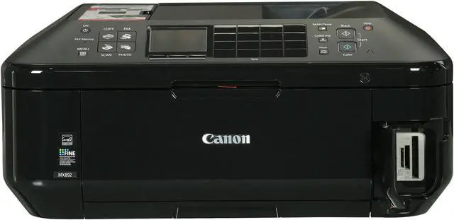 Alt view image 2 of 10 - Canon PIXMA MX892 Up to 12.5 ipm (ESAT) Black Print Speed 9600 x 2400 dpi Color Print Quality Wireless LAN (IEEE 802.11b/g/n) InkJet MFP Color Printer