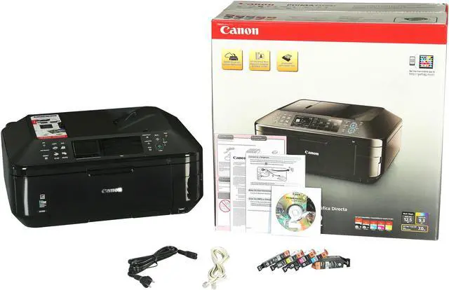 Alt view image 10 of 10 - Canon PIXMA MX892 Up to 12.5 ipm (ESAT) Black Print Speed 9600 x 2400 dpi Color Print Quality Wireless LAN (IEEE 802.11b/g/n) InkJet MFP Color Printer