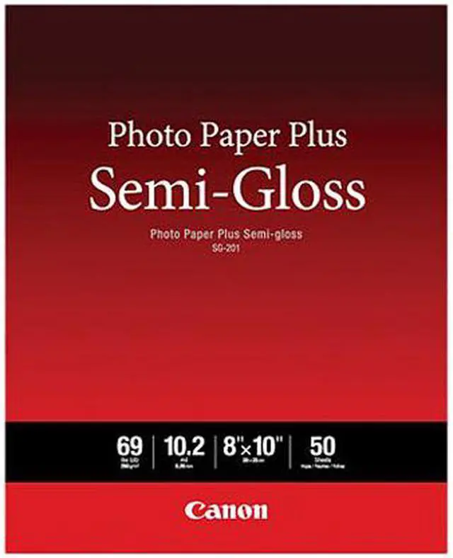 Main image of Canon  SG-201 Photo Paper(1686B062) Plus Semi-Gloss, 8"X10", 50 Sheets/Pack