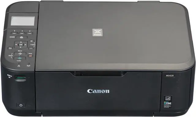 Alt view image 3 of 9 - Canon PIXMA MG4220 ESAT: 9.9 ipm Black Print Speed 4800 x 1200 dpi Color Print Quality USB / Wi-Fi InkJet MFP Color Printer