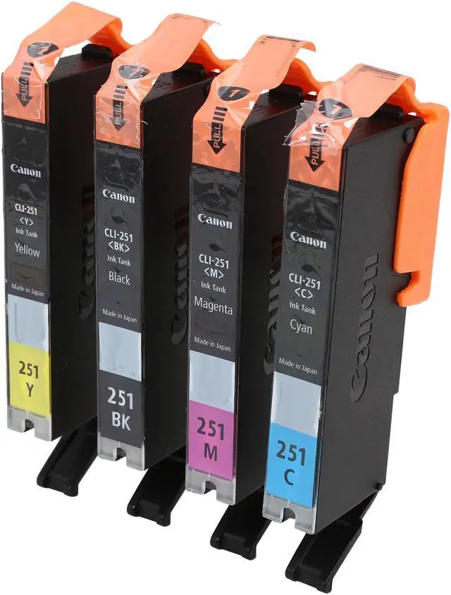 Alt view image 3 of 5 - Canon CLI-251 Ink Cartridge - Combo Pack - Black/Cyan/Magenta/Yellow