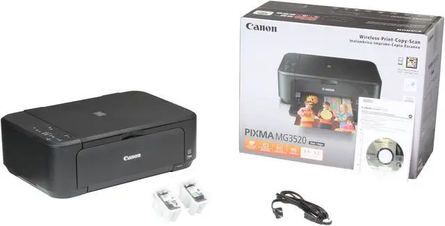 Alt view image 11 of 11 - Canon PIXMA MG3520 Wireless Photo All-in-One Inkjet Printer, Black
