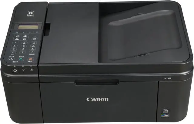 Alt view image 6 of 8 - Canon PIXMA MX492 Wireless Inkjet Office All-in-One Printer
