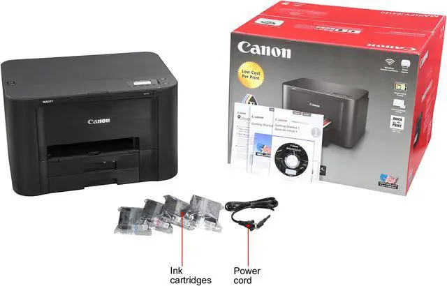 Alt view image 12 of 11 - Canon MAXIFY iB4120 ESAT: 24.0 ipm Black Print Speed 600 x 1200 dpi Color Print Quality Ethernet (RJ-45) / USB / Wi-Fi InkJet Workgroup Color Printer - Inkjet Printers