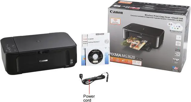 Alt view image 10 of 10 - Canon PIXMA MG3620 Wireless Inkjet All-In-One Color Printer