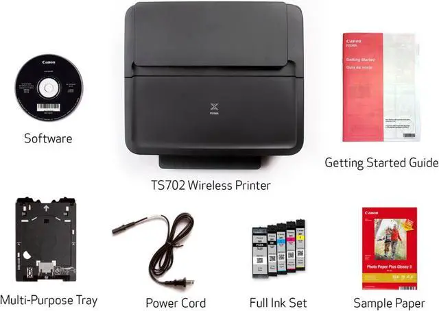 Alt view image 3 of 3 - Canon PIXMA TS702A Inkjet Printer - Black 3109C023