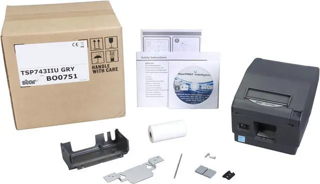 Alt view image 7 of 7 - Star Micronics 39442510 TSP743IIU-24GRY TSP700II Series High Speed Thermal Receipt Printer