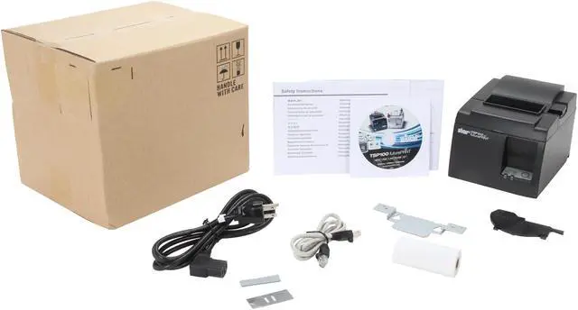 Alt view image 6 of 6 - Star Micronics 39464910 TSP100III Series TSP143 Thermal Receipt Printer, Auto-cutter, Ethernet (LAN), Ethernet Cable, Internal Power Supply, Gray - TSP143IIILAN GY US