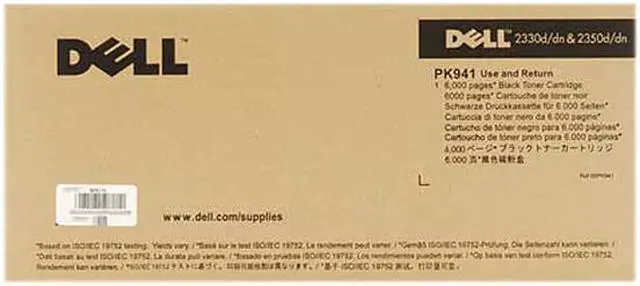 Alt view image 2 of 3 - Dell PK941 (Parts # RR700) Toner Cartridge 6,000 Page Yield -Use and Return; Black (330-2650)