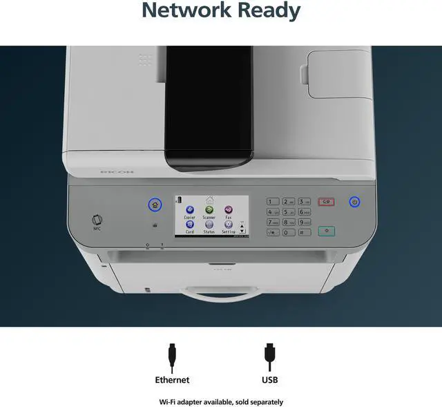 Alt view image 13 of 13 - RICOH 132 MF Black and White Multifunction Laser Printer