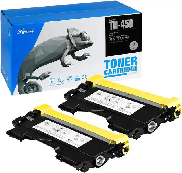 Main image of Rosewill Replacement Toner Cartridge for Brother TN450 TN-450 TN420 TN-420, 5200 Total Page Yield, Black Ink Compatible with Brother Laser Printer (2-Pack)