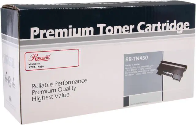 Main image of Rosewill RTCA-TN450 Premium Quality Toner Cartridge (Replaces OEM# Brother TN-450, TN-420) 2,600 Pages Yield; Black