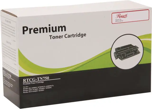 Main image of Rosewill RTCG-TN750 Compatible Toner Cartridge (Replaces OEM Brother TN-750, TN-720) 8,000 Pages Yield; Black