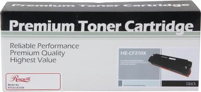 Main image of Rosewill RTCA-CF210X High Yield Universal Replacement Toner Cartridge for HP 131X CF210X 131A CF210A, and Canon 131 (6272B001); Black