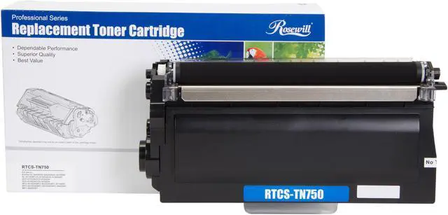 Alt view image 2 of 6 - Rosewill RTCS-TN750 Premium Quality Toner cartridge (replaces OEM Brother TN-750, TN-720) 8,000 pages yield; Black