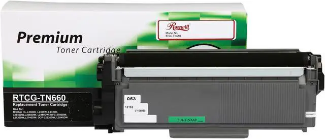 Alt view image 2 of 6 - Rosewill RTCG-TN660 Economy Compatible Toner Cartridge (Replaces Brother TN-660, TN-630) 2,600 Pages Yield, Black