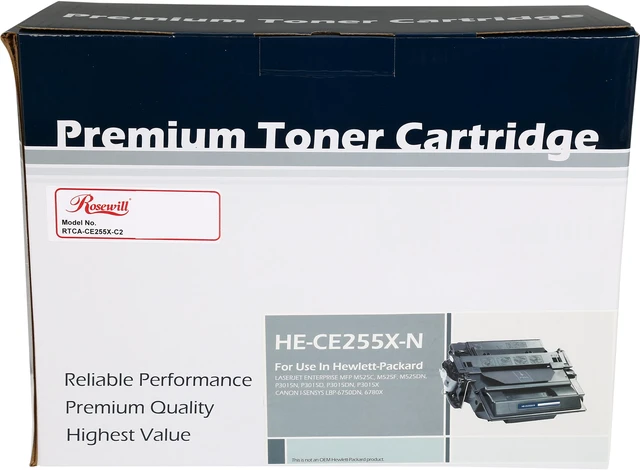 C255 Ink Rosewill RTCA-CE255X-C2 High Yield Compatible Toner Cartridge Replaces ...