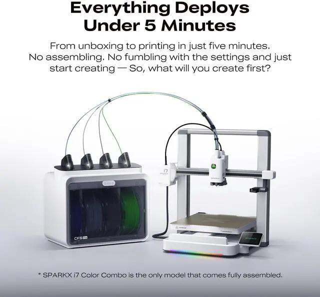 Alt view image 4 of 7 - Creality i7 Color Combo (i7 Single Model + CFS Lite), Beginner-friendly 3D printer, Multicolor Printing