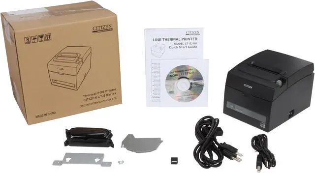 Alt view image 8 of 7 - Citizen CT-S310II-U-BK CT-S310II POS Thermal Receipt and Barcode Printer