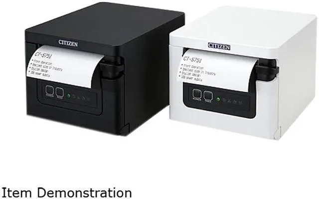 Alt view image 6 of 6 - CITIZEN CT-S751 CT-S751ETUBK Ultra-fast 3-inch POS Thermal Printer, Front Load, USB and LAN(XML), Black