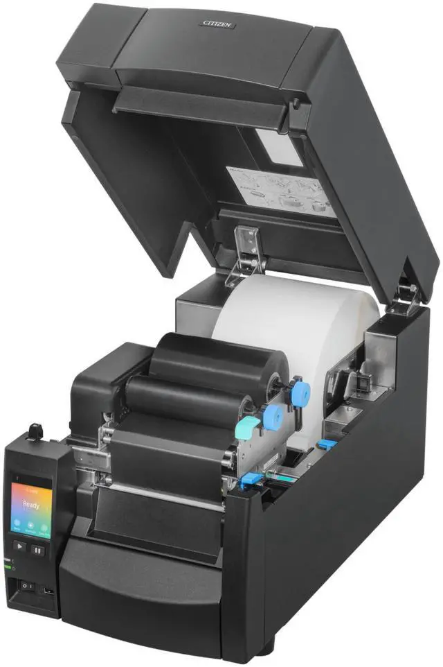 Alt view image 6 of 13 - Citizen CL-S700III CL-S700IIINNU Industrial Label Printer – 12ips, 300mm/s, Thermal Transfer/Direct Thermal, 4.6" Width, 8" Roll, 450m Ribbon, Touchscreen, USB/Ethernet PC-Free Printing