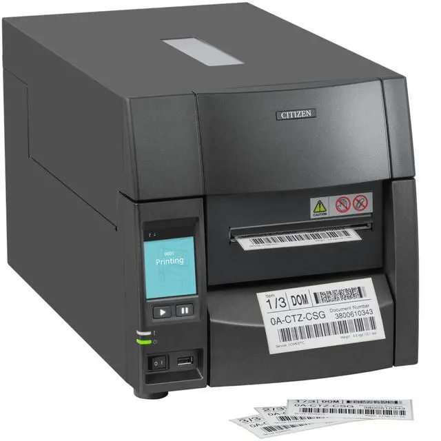 Alt view image 4 of 13 - Citizen CL-S700III CL-S700IIINNU Industrial Label Printer – 12ips, 300mm/s, Thermal Transfer/Direct Thermal, 4.6" Width, 8" Roll, 450m Ribbon, Touchscreen, USB/Ethernet PC-Free Printing