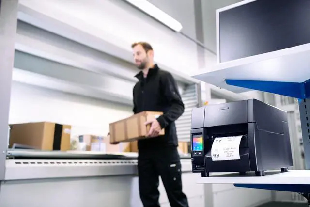Alt view image 11 of 13 - Citizen CL-S700III CL-S700IIINNU Industrial Label Printer – 12ips, 300mm/s, Thermal Transfer/Direct Thermal, 4.6" Width, 8" Roll, 450m Ribbon, Touchscreen, USB/Ethernet PC-Free Printing