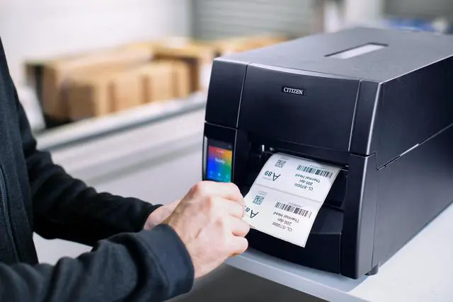 Alt view image 12 of 13 - Citizen CL-S700III CL-S700IIINNU Industrial Label Printer – 12ips, 300mm/s, Thermal Transfer/Direct Thermal, 4.6" Width, 8" Roll, 450m Ribbon, Touchscreen, USB/Ethernet PC-Free Printing