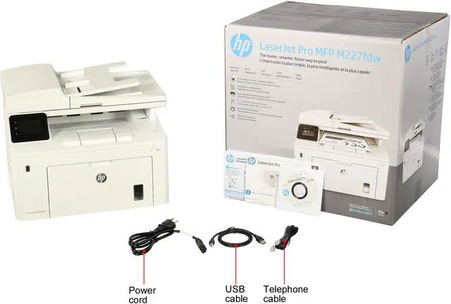 Alt view image 10 of 10 - HP LaserJet M227fdw (G3Q75A#BGJ) Duplex 1200 x 1200 DPI Wireless/USB Monochrome Laser MFP Printer