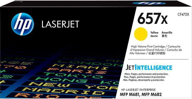 Main image of HP 657X High Yield LaserJet Toner Cartridge - Yellow
