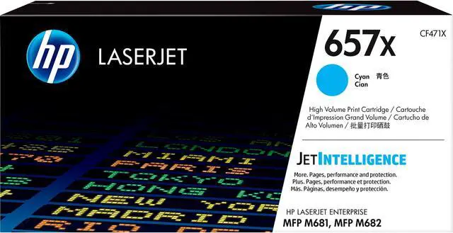 Main image of HP 657X High Yield LaserJet Toner Cartridge - Cyan