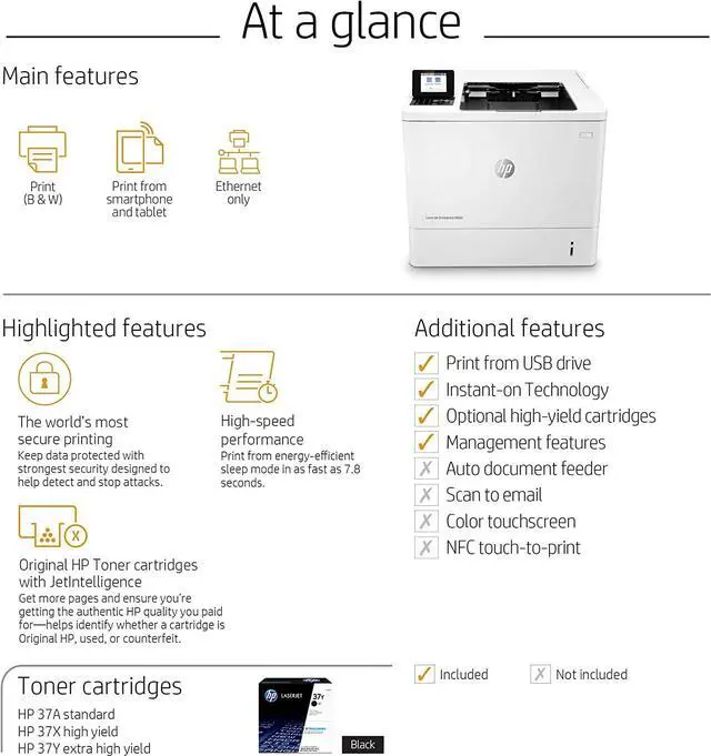 Alt view image 6 of 9 - HP LaserJet Enterprise M608n Monochrome Printer with built-in Ethernet (K0Q17A)