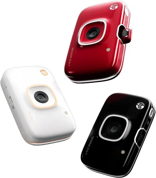 Alt view image 7 of 7 - HP Sprocket 2-in-1 Smartphone Photo Printer and Camera - Black (2FB97A)